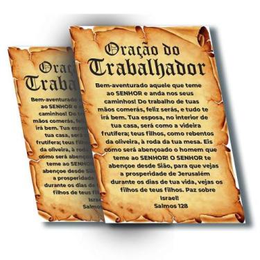 Imagem de Folheto Oração do Trabalhador Salmos 128 A4 - 1.000 Unidades - no-bran
