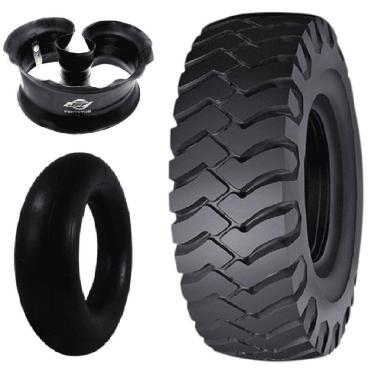 Imagem de Kit Pneu 17.5-25 L-3 Super Rock Grip Loader Dozer Firestone + Camara + Protetor
