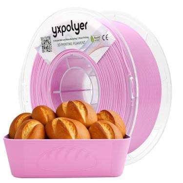 Imagem de YXPOLYER Filamento PLA de grau alimentício 1,75 mm 1kg para impressão 3D, filamento de impressora 3D seguro para alimentos, compatível com AMS, rosa pastel