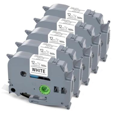 Imagem de Label Orison TZe-231 TZ-231 Compatível com Brother P-Touch Label Tape Tz Tape 12 mm 0,47 refis brancos laminados para etiquetadora PT-H110 PT-D210 PT-D400, preto sobre branco, 1/5.1 cm x 26,2 pés (12