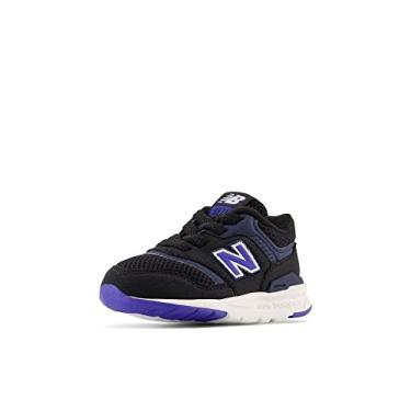 Imagem de New Balance Tênis infantil 997H V1 Bungee, Preto/azul marinho, 5.5 Toddler
