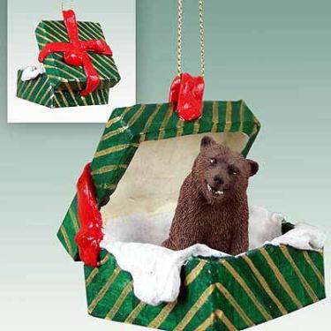 Imagem de Caixa de presente de urso pardo enfeite de Natal – DELEVANTE!
