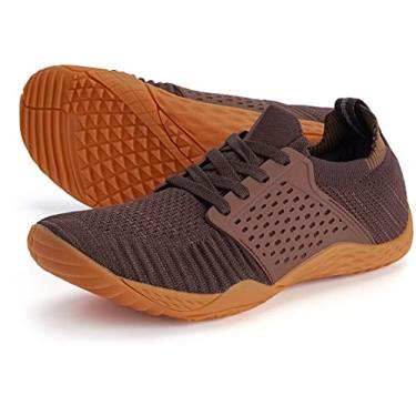 Imagem de WHITIN Tênis feminino descalço e minimalista | Sola Zero Drop | Trail Runner, W63 | Goma marrom, 40