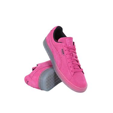 Imagem de PUMA Tênis infantil de camurça clássico 2 unissex, Rosa brilhante/preto PUMA, 17