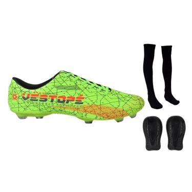 Imagem de Chuteira Campo Futebol Vestope Faster Adulto Juvenil KIT MC A1-Unissex