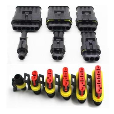 Imagem de OQVXFAUZA Conjunto de conectores à prova d'água HID 708pcs 1/2/3/4/5/6 pinos 43 conjuntos de conectores de fio elétrico de carro conector de caixa de chicote de fios de caminhão