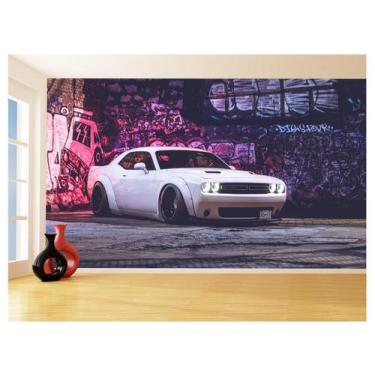 Imagem de Papel De Parede Carro Dodge Challenger Hellcat 3,5M Car69 - Você Decor