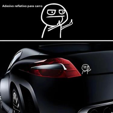 Imagem de Adesivo Refletivo De Vinil Engraçado Com Dedo Do Meio Para Carro E Mot