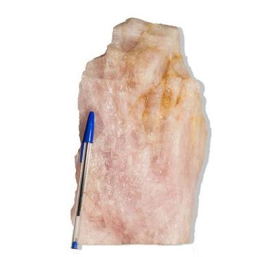 Imagem de 01 Cristal Rosa Pedra Pé Serrado Natural 5,05Kg 24cm Tipo B - Cristais