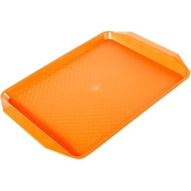 Imagem de 1 peça Bandeja de Serviço Comida Jantar Refeitório Café Fast Food Superfície Retangular Cimento Plástico Multifuncional Prática Funcional Gotejamento Empilhável Texturizada Fácil Limpar