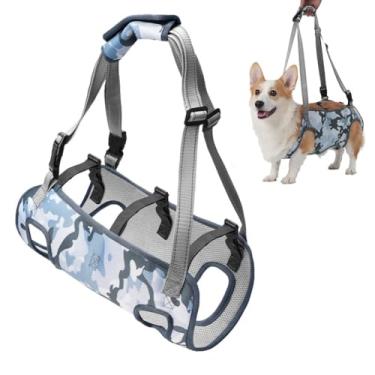 Imagem de HGTRH Cadeira de rodas para cães e espartilho de apoio para pernas traseiras, arnês auxiliar de mobilidade para reabilitação Auxiliar ergonômico para cães com problemas de quadril E S