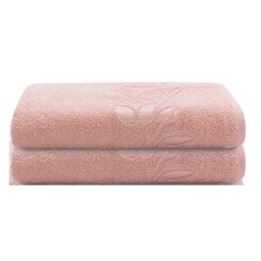 Imagem de Conjunto de 2 Toalhas De Banho Kit Casal Ele E Ela 100 Algodão Camesa,