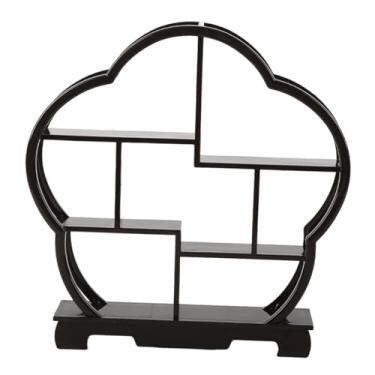 Imagem de IEUDNS Suporte Expositor Tradicional para Doces com Design Floral, Prateleira Organizadora de Madeira, Preto