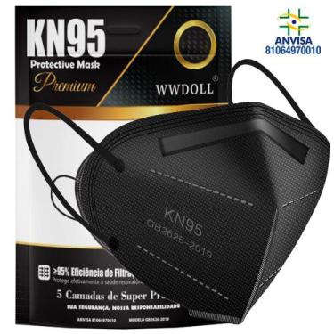 Imagem de 1Un Máscara Descartável KN95 PFF2 WWDoll com Código Anvisa