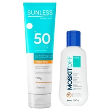 Imagem de Protetor solar fps50 120g ganhe repelente kids 100ml sunles - FARMAX