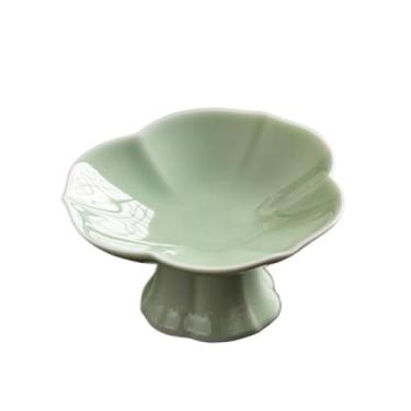 Imagem de prato de lanche Bandeja de servir decoração moderna bandeja cerâmica multiuso prato tigela frutas tigela de sopa(Light green)