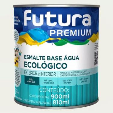 Imagem de Esmalte Base Água Madeiras Pvc Futura 900ml Sem Cheiro Cores, Gelo