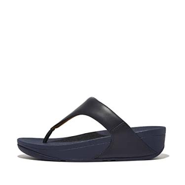 Imagem de FitFlop I88A15-060 LULU Biqueira de couro azul profundo US08