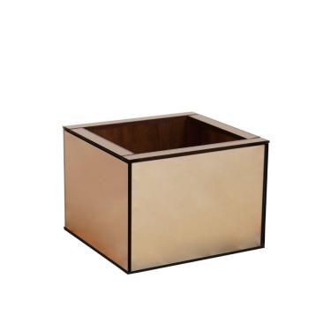 Imagem de Vaso Mdf Mel Grande Revestido Com Vidro Para Plantas