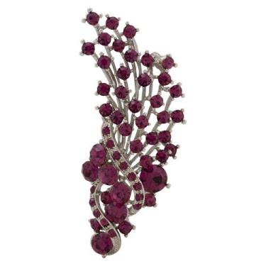 Imagem de Broche Strass Buquê BRG25678 - Akasaki, Prateado, Lilás
