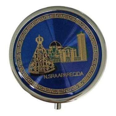 Imagem de Teca para Hóstia Azul Nossa Senhora Aparecida - SJO Artigos Religiosos