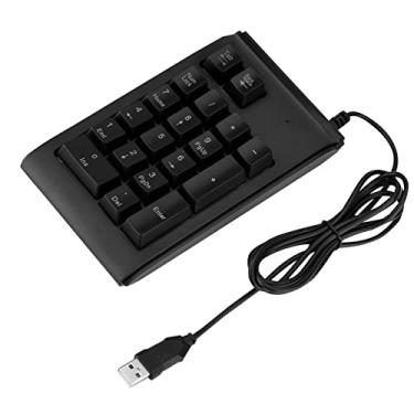 Imagem de Cryfokt Teclado Numérico Com Sensação de Toque Mecânico USB 19 Teclas para Entrada de Dados Portátil Usuários Preto