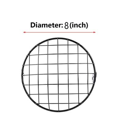 Imagem de Generic Motocicleta Vintage 7 "farol Malha Grill Capa Máscara para Cafe Racer-proteção de para Visão Clara (Preto)