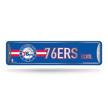 Imagem de Rico Industries Placa de metal NBA Philadelphia 76ers (10 x 38 cm) – Ótima para decoração de casa, quarto, caverna masculina