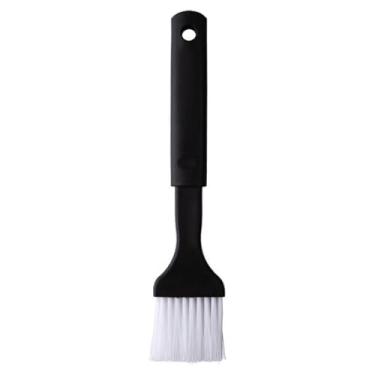 Imagem de Pincel Culinário de Plástico Premium, Cabo Preto Com Cerdas Brancas 21,5 cm de Comprimento 1,5 cm x 0,5 cm Para Uso na Cozinha