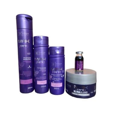 Imagem de Kit Shampoo Cond Mascara Leave-in Ampola Matizadora Max Care Ultra Blond Voga