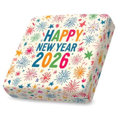 Imagem de ANNA QUEEN Feliz Ano Novo 2026 Capa de almofada de sofá – Capa de assento elástica para sofá, protetor de móveis para poltronas, sofás, cadeiras de pátio e decorações festivas de ano novo