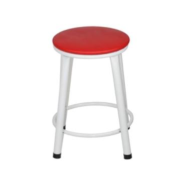 Imagem de Banqueta Baixa Banco Cozinha Americana Balcão Bar Aço, Para Cozinha Americana, Balcão ou Pub - Banqueta baixa cozinha(Branco,Preto)