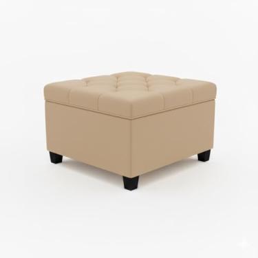 Imagem de PuffCamier com estofado em capitonê Baú pequeno elegante