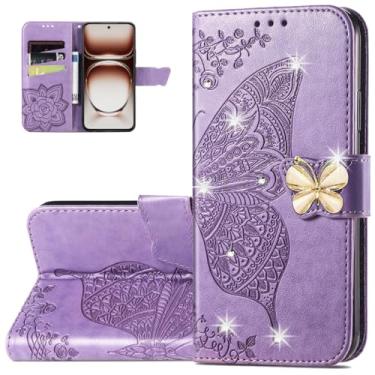 Imagem de Monwutong Capa carteira para Motorola Edge 50 Ultra, estampa de borboleta 3D, à prova de choque, capa flip de couro PU, fecho magnético e compartimentos para cartões de dinheiro para Moto Edge 50