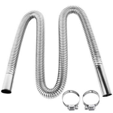 Imagem de YSIL Tubo de escape de aço inoxidável 1 polegada 120 cm/119.9 cm comprimento aquecedor de ar de estacionamento extensão tubo de exaustão mangueira de escape flexível ventilação do tanque de