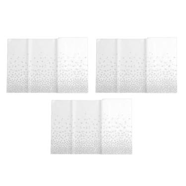 Imagem de Cuofyunl 3 pçs toalha de mesa de plástico à prova d' água à prova de óleo reutilizável capa de mesa retângulo ponto padrão pano de mesa para banquetes piqueniques festa (Branca)