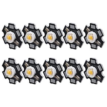 Imagem de Cryfokt Chip de Alumínio Ultra Brilhante Led 3v Chips de Lâmpada para Luz de Teto Downlight Lanterna Lâmpada de Mesa, 10 Peças para Luminárias Diy (Luz quente 3W)
