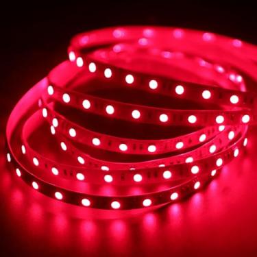 Imagem de 660 nm 850 nm terapia de luz vermelha DC12V perto da faixa de LED infravermelho, 16,4 pés/5 m, 300 LEDs 5050SMD 10 mm de largura, fita infravermelha cortável flexível IP20 (660 nm + 850 nm + 660 nm