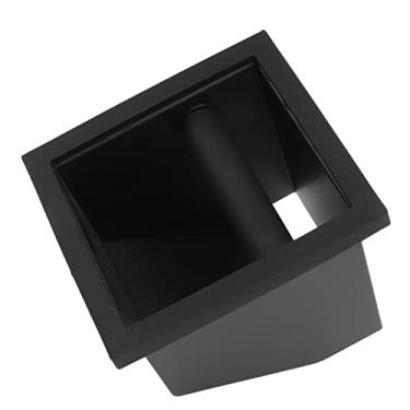 Imagem de Cryfokt Caixa de Batida de café Sem Fundo, Balde de Escória de Aço Ptfe Forte, Haste Removível, Fácil de Limpar para Cafeteria, Casa, Preto, 7.2x6.7x6,1 Polegadas