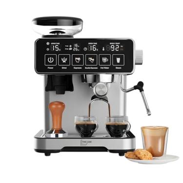 Imagem de Cafeteira Espresso Profissional, 1260W, 20 Bar, Inox Premium, Moedor Integrado, Display Digital, Semi-automática, Uso Doméstico/Comercial, 220V