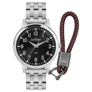 Imagem de Kit Relógio Condor Masculino Dia A Dia Prata - CO2035NRM/K4P-Masculino