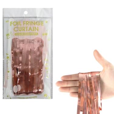 Imagem de Cortina Metalizada de Fitas para Decoração, Rose Gold