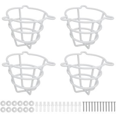 Imagem de Shimeyao 4 peças de capas de proteção de cabeça de aspersor de incêndio brancas para suporte de irrigação para suporte de incêndio de 1/5.1 cm e 3/10.2 cm, pendente de parede lateral, semi embutido