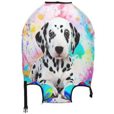 Imagem de Joisal Capas de mala para protetor de bagagem, acessórios coloridos de viagem, ovos, cachorrinhos coloridos, Ovos coloridos de cachorro, S 18-20 in, Capa de mala