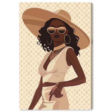 Imagem de Art Remedy Impressões de arte fashion em tela elegante Gal in Tans, envolto em galeria, 40 x 61 cm