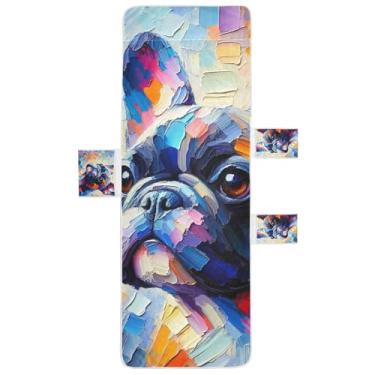 Imagem de Capa de espreguiçadeira colorida para cães, toalhas de cadeira, piscina, lounge, praia, espreguiçadeira, área externa, 215,9 x 76,2 cm