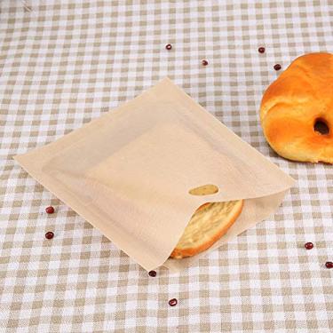 Imagem de GLOGLOW Conjunto de Utensílios de Cozinha Sacos para Sanduíches e Doces, Fibra de Vidro, 6,3 X 6,5 pol., Torradeira Antiaderente Reutilizável de 1 Contagem Nan (16 * 18CM)