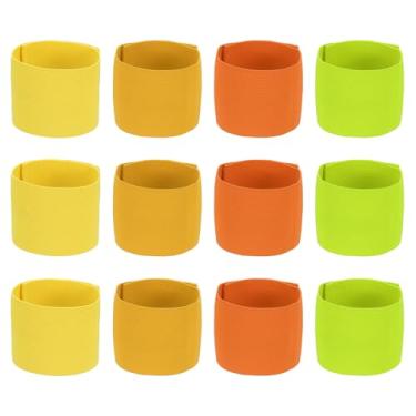 Imagem de YELARXI Braçadeira de Capitão de Futebol, Pulseiras Elásticas Ajustáveis para Jogador Líder de Equipe Crachá Antiderrapante Acessórios Esportivos - Adequado para (Adulto/Juvenil-Futebol) 12 Peças e