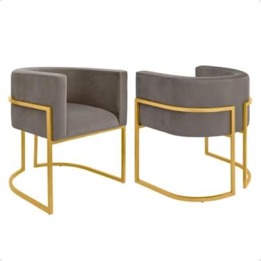 Imagem de Kit 2 Poltronas para Recepção - Conjunto Decorativo para Clínica, Consultório e Sala de Espera, Confortável e Moderno(camurça,cobre)