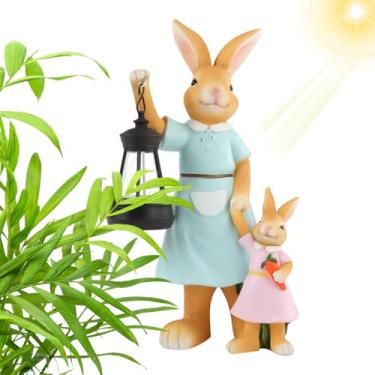 Imagem de Estátuas Solares para Jardim | Figuras de Animais em Resina à Prova de Intempéries,Decoracao De Jardim Com Iluminacao Solar Externa | Para Relvado Patio Caminho Presente Para Mulheres Mae